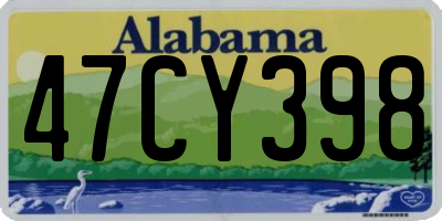 AL license plate 47CY398