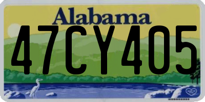 AL license plate 47CY405