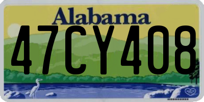 AL license plate 47CY408