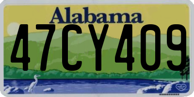 AL license plate 47CY409