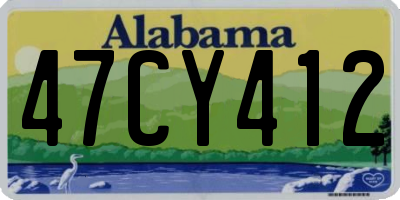 AL license plate 47CY412