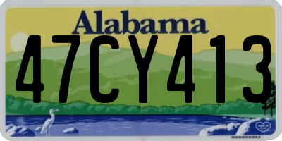 AL license plate 47CY413
