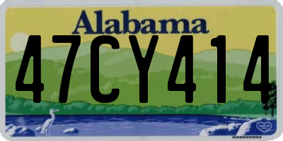 AL license plate 47CY414
