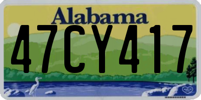 AL license plate 47CY417