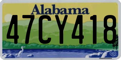 AL license plate 47CY418