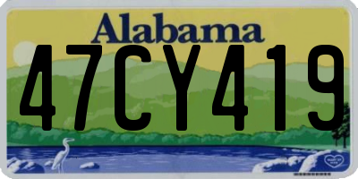 AL license plate 47CY419