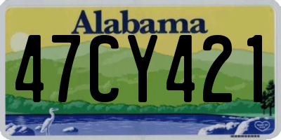 AL license plate 47CY421