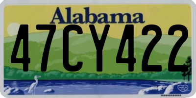 AL license plate 47CY422