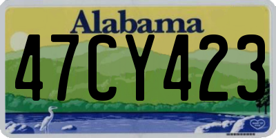 AL license plate 47CY423