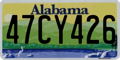 AL license plate 47CY426