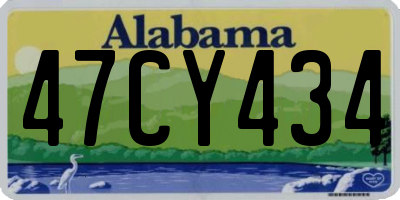 AL license plate 47CY434
