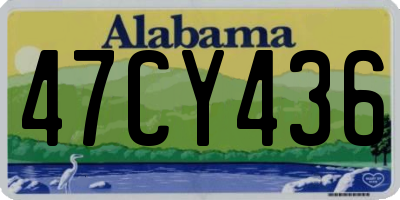 AL license plate 47CY436