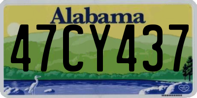 AL license plate 47CY437