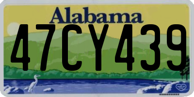AL license plate 47CY439