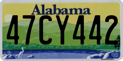 AL license plate 47CY442