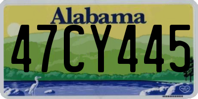 AL license plate 47CY445