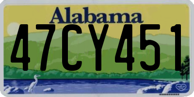 AL license plate 47CY451