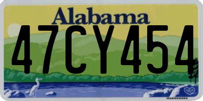 AL license plate 47CY454