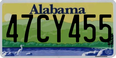AL license plate 47CY455
