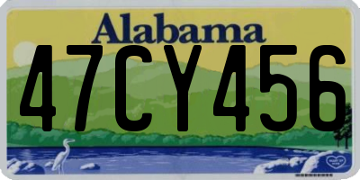 AL license plate 47CY456