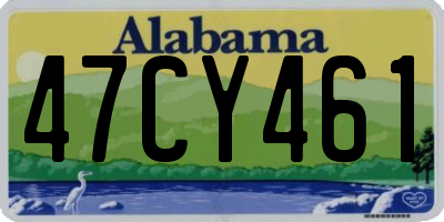 AL license plate 47CY461