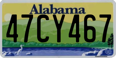 AL license plate 47CY467