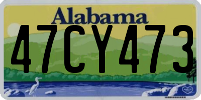 AL license plate 47CY473