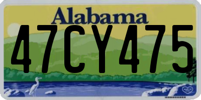 AL license plate 47CY475