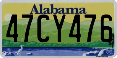 AL license plate 47CY476