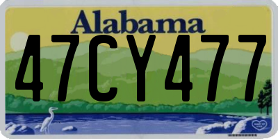 AL license plate 47CY477