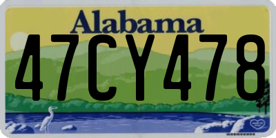 AL license plate 47CY478