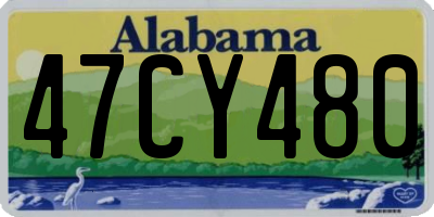 AL license plate 47CY480