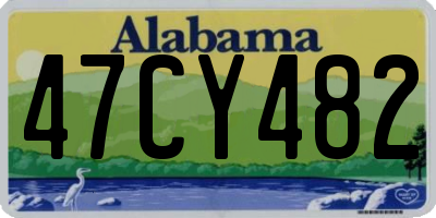 AL license plate 47CY482