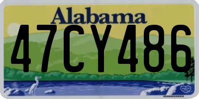 AL license plate 47CY486