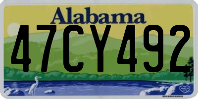 AL license plate 47CY492