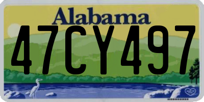 AL license plate 47CY497