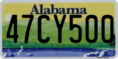 AL license plate 47CY500