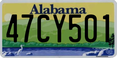 AL license plate 47CY501