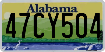 AL license plate 47CY504