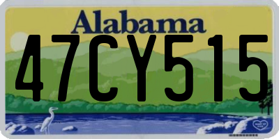 AL license plate 47CY515