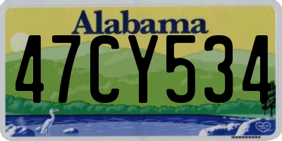 AL license plate 47CY534