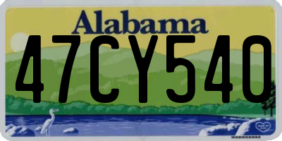 AL license plate 47CY540