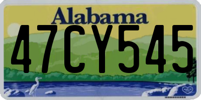 AL license plate 47CY545