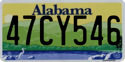 AL license plate 47CY546
