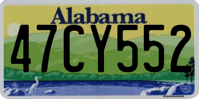 AL license plate 47CY552