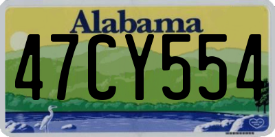 AL license plate 47CY554