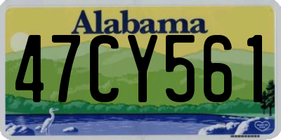 AL license plate 47CY561