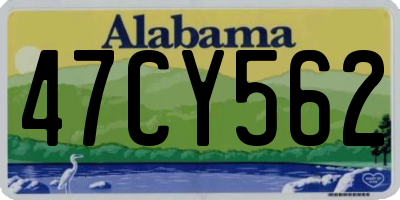 AL license plate 47CY562