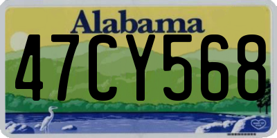 AL license plate 47CY568