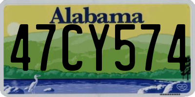 AL license plate 47CY574